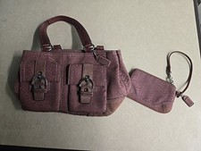 Vintage Coach Soho Signature3646 Canvas Leather Shoulder Bag Y2K Purse CoinPouch