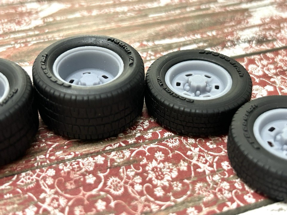 1/24 Scale: 15-inch “70’s Chevy Rally Six Slot” Resin Wheels W/ Wide ...