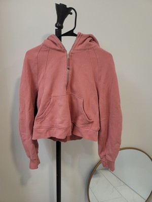 Lululemon Scuba Hoodie Cropped Pullover Sweatshirt Briar Rose Sz M L Athletic