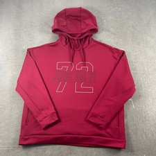 Nike Mens Large Red Hoodie Just Do It 72 Graphic Pullover Athletic Sweatshirt