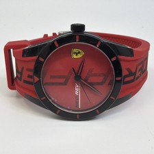 Unworn Ferrari Scuderia Men's Watch Red/Black Silicone Strap New Battery