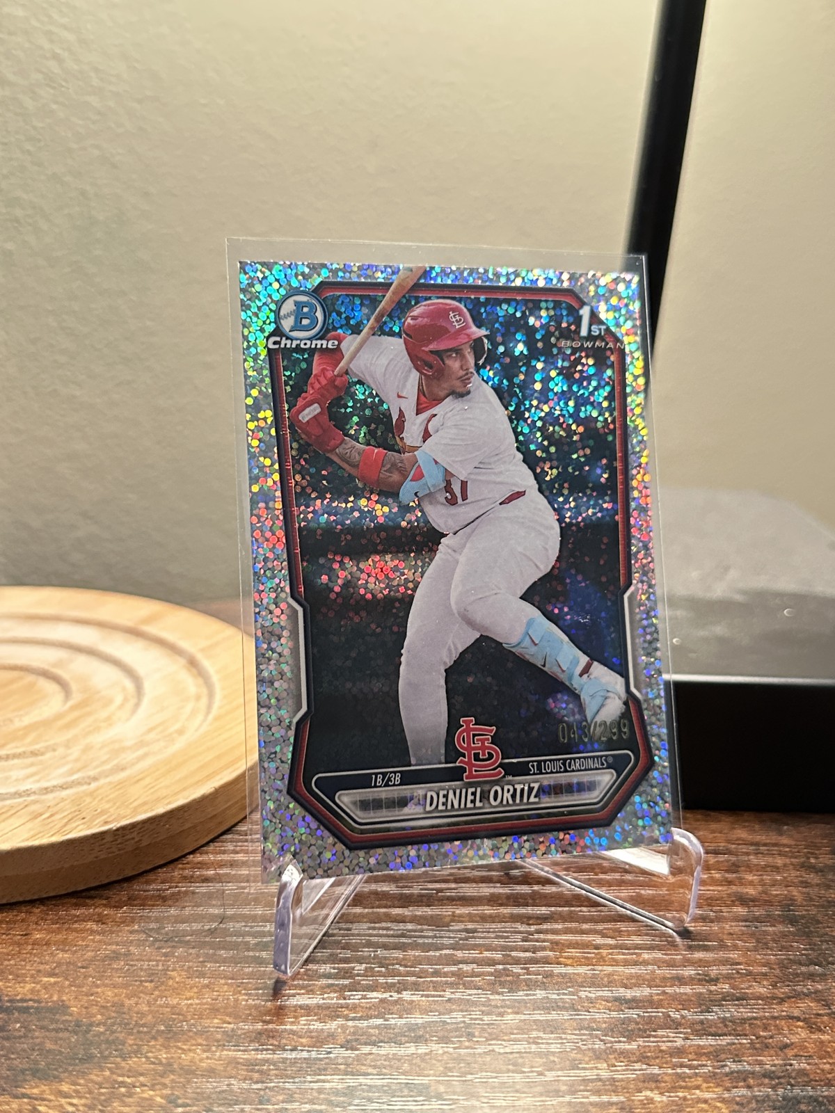 2026 Bowman #BCP-22 Deniel Ortiz Chrome Prospects Speckle Refractor #/299