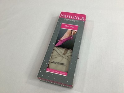 Isotoner Vintage Comfort Slippers Bow Trim Small 5-6  Color Bone #98009 NIB