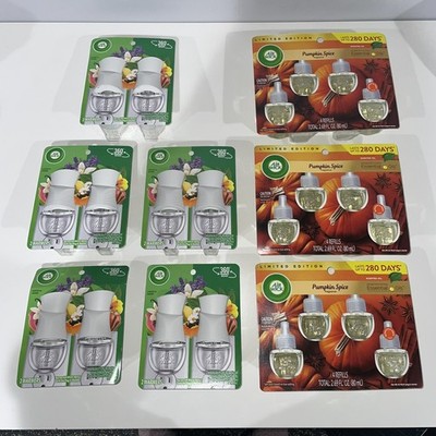 12x Air Wick Scented Plug-In Refills Pumpkin Spice Essential Oil Limited Edition