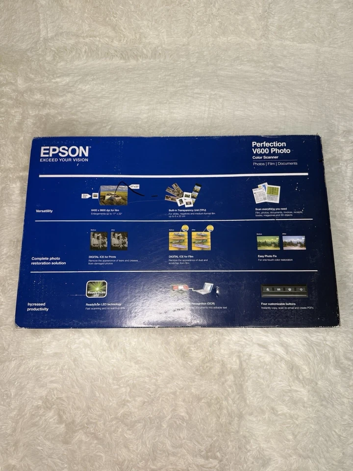 Epson Perfection V600 Photo Color Scanner New In Box NIB Sealed - Image 2 of 4