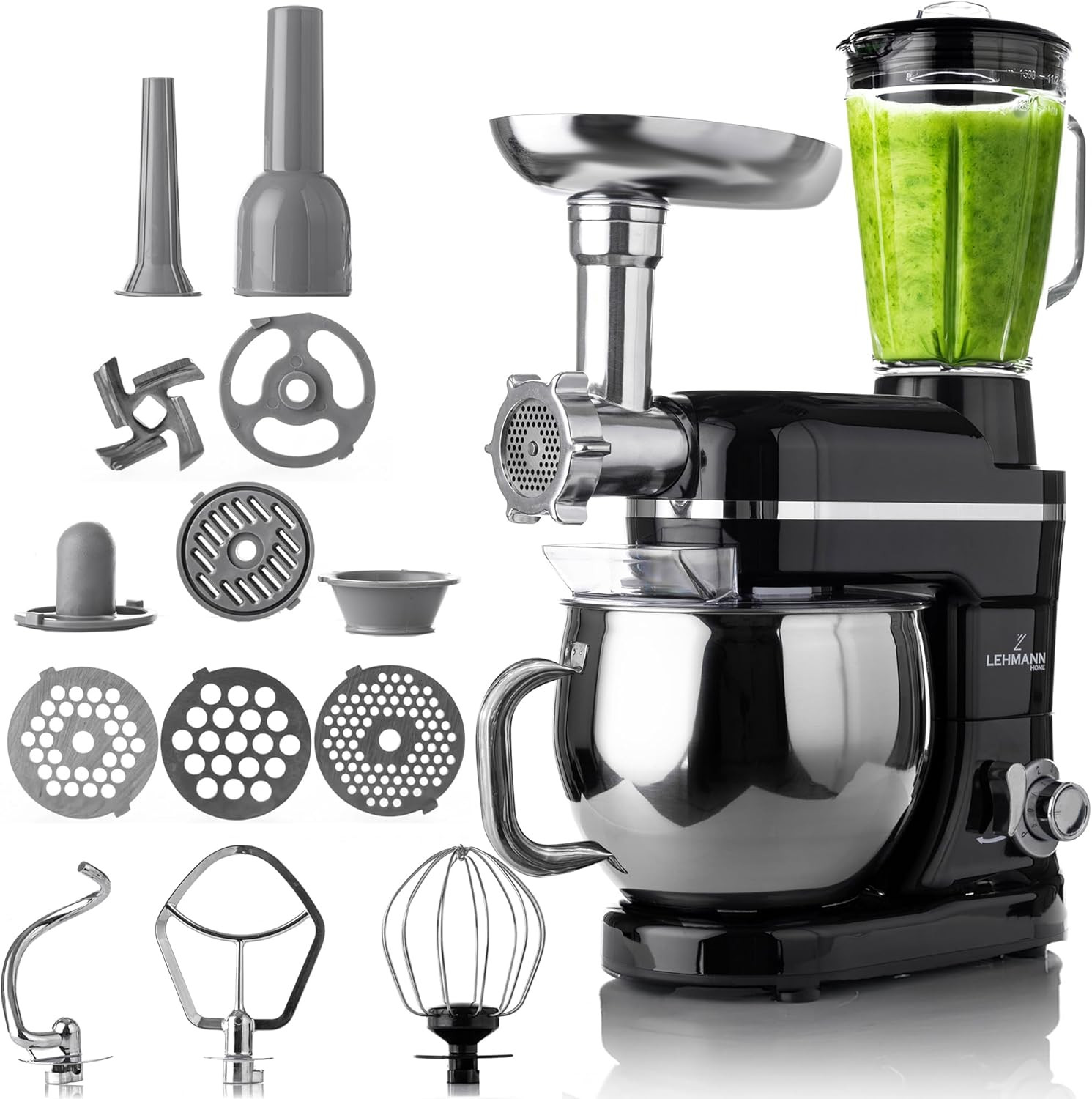 Robot da Cucina Universale 3 in 1 Set | Mescolatore con Sistema di Agitazione Pl