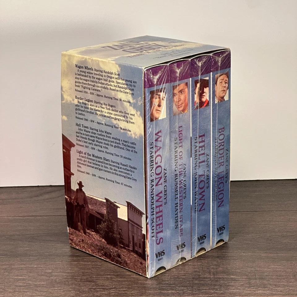 Zane Grey: Tales Of The Old West Set of 4 VHS 1992 John Wayne Roy Rogers Hayden - Image 2 of 4