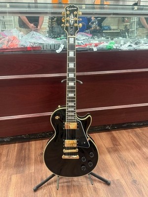 2019 Black Epiphone Les Paul Custom Pro Electric Guitar (369021)