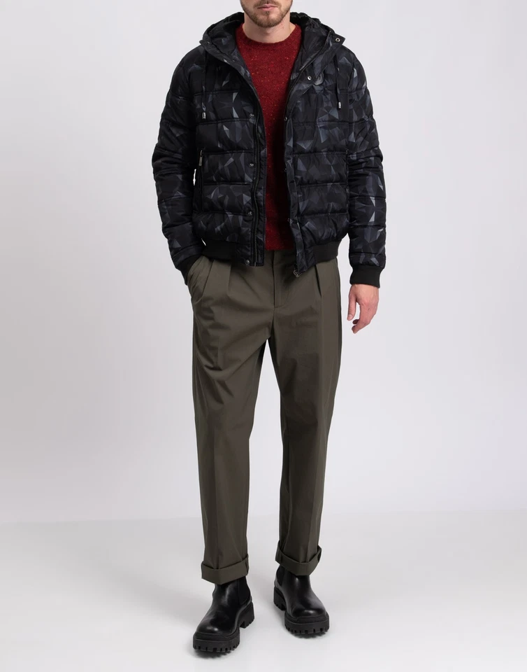 RRP€480 FRANKIE MORELLO Lelia Down Quilted Jacket Size XL Hooded Logo  - Image 3 of 4