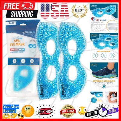 Merchant - 2 Redesigned Therapeutic Spa Gel Bead Eye Masks - Hot/Cold Reusabl...