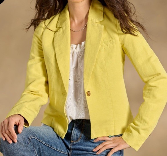 NEW! Sundance Living Catalog Exclusive Picador Yellow Short Blazer Women’s XS
