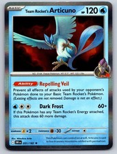 Team Rocket's Articuno 051/182 Rare Destined Rivals Pokemon Holo Near Mint