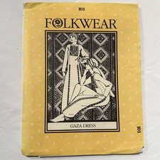 FOLKWEAR Gaza Dress Size 6-16 Pattern 101 VINTAGE 1982 Unused