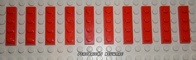 Lego Basic 10 Platten 1x4 reddish orange #3710 NEUWARE