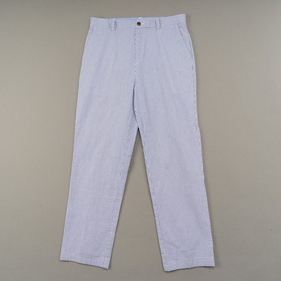 Brooks Brothers Seersucker Pants Boys 20 Blue White Stripe Cotton Easter Spring