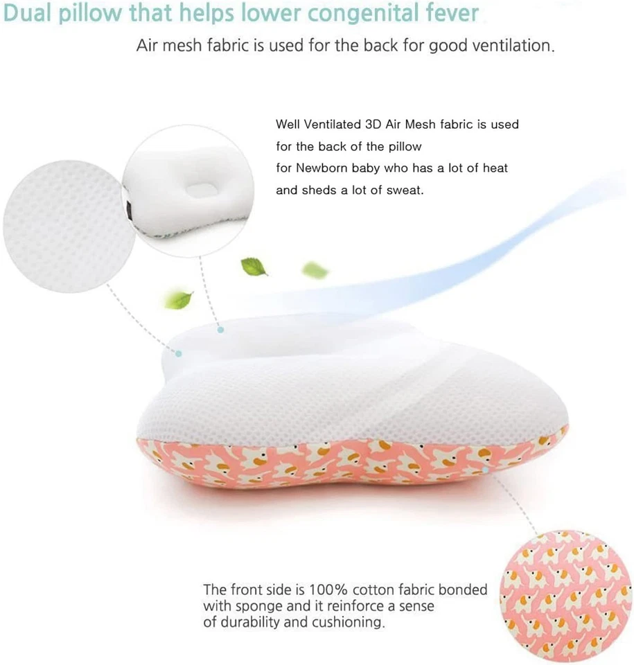 Soft Hypoallergenic Baby Head & Neck Support Organic Cotton Cover Machine Was... - Image 4 of 4