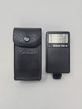Nikon SB-E Speedlight Flash w/ Leather Case   Untested As-Is for Parts or Repair