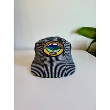 Great Smoky Mountains Railway Engineer Hat Hickory Stripe Snapback Cap USA Made