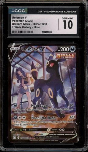 Pokemon Umbreon V Brilliant Stars Trainer Gallery Full Art #TG22 CGC 10 Gem Mint