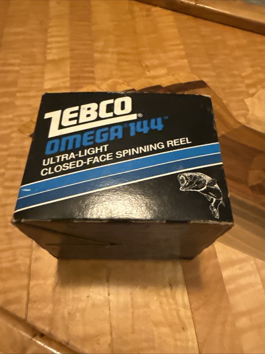 Vintage Zebco Omega 144 Ultra-Lite Trigger Spin, Original Box
