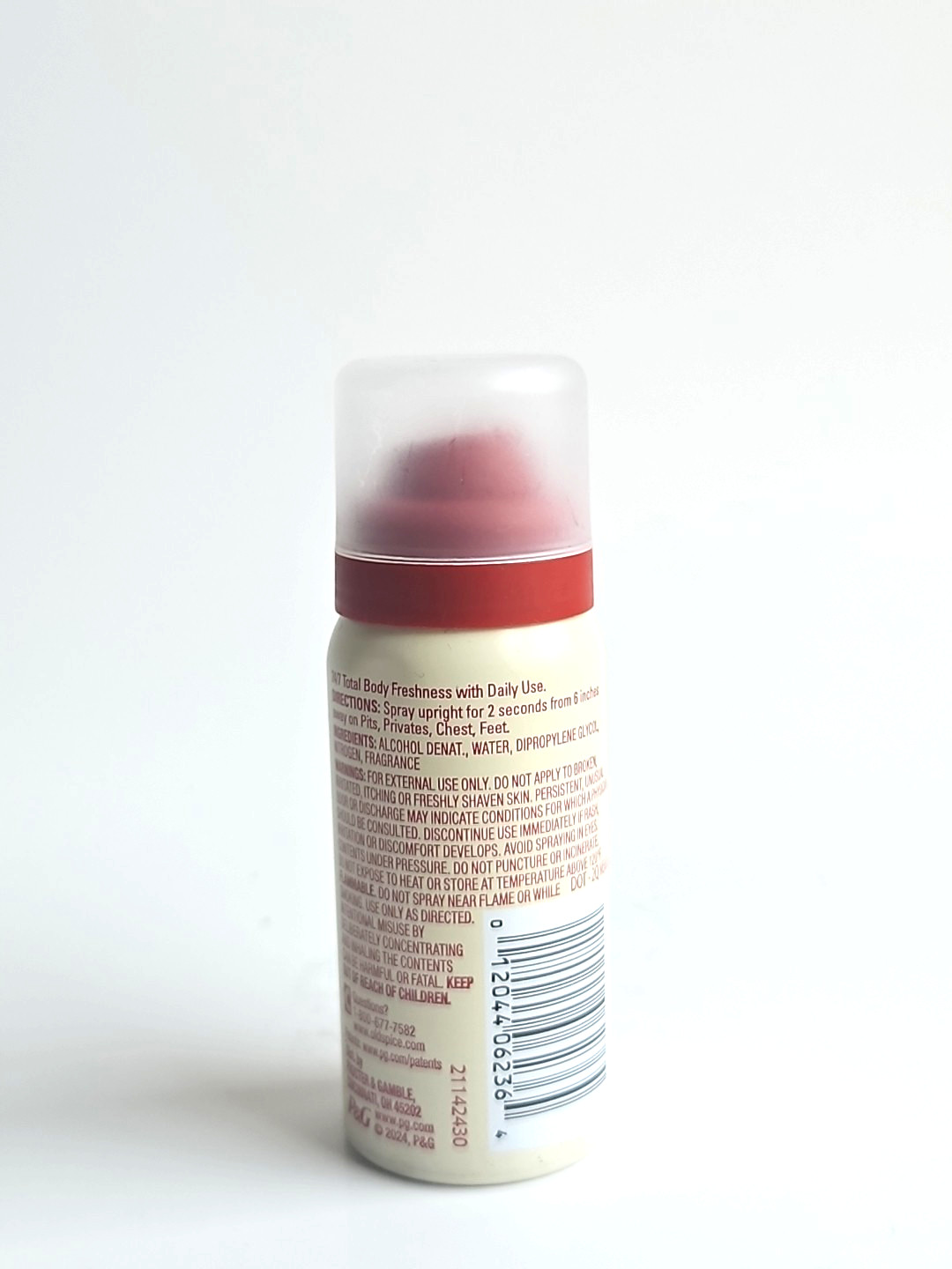 Old Spice Total Body Deodorant Spray 1oz Vanilla Shea Aluminum Free Travel Size