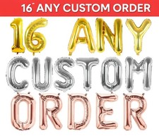 Foil Letter Number Balloons 16 inch Small Alphabet Birthday NAME PARTY WEDDING