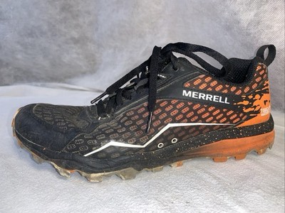 Merrell Tough Mudder Orange Men's Shoes 8.5 Unifly Trail Running Black Low Lace