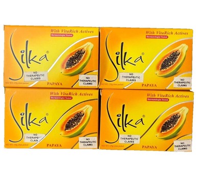 1 - SILKA Papaya Skin Brightening Herbal Face and Body Bar papaya