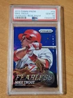 2013 Panini Prizm Fearless Blue Prizm Mike Trout Card #F4 PSA 10 GEM MINT