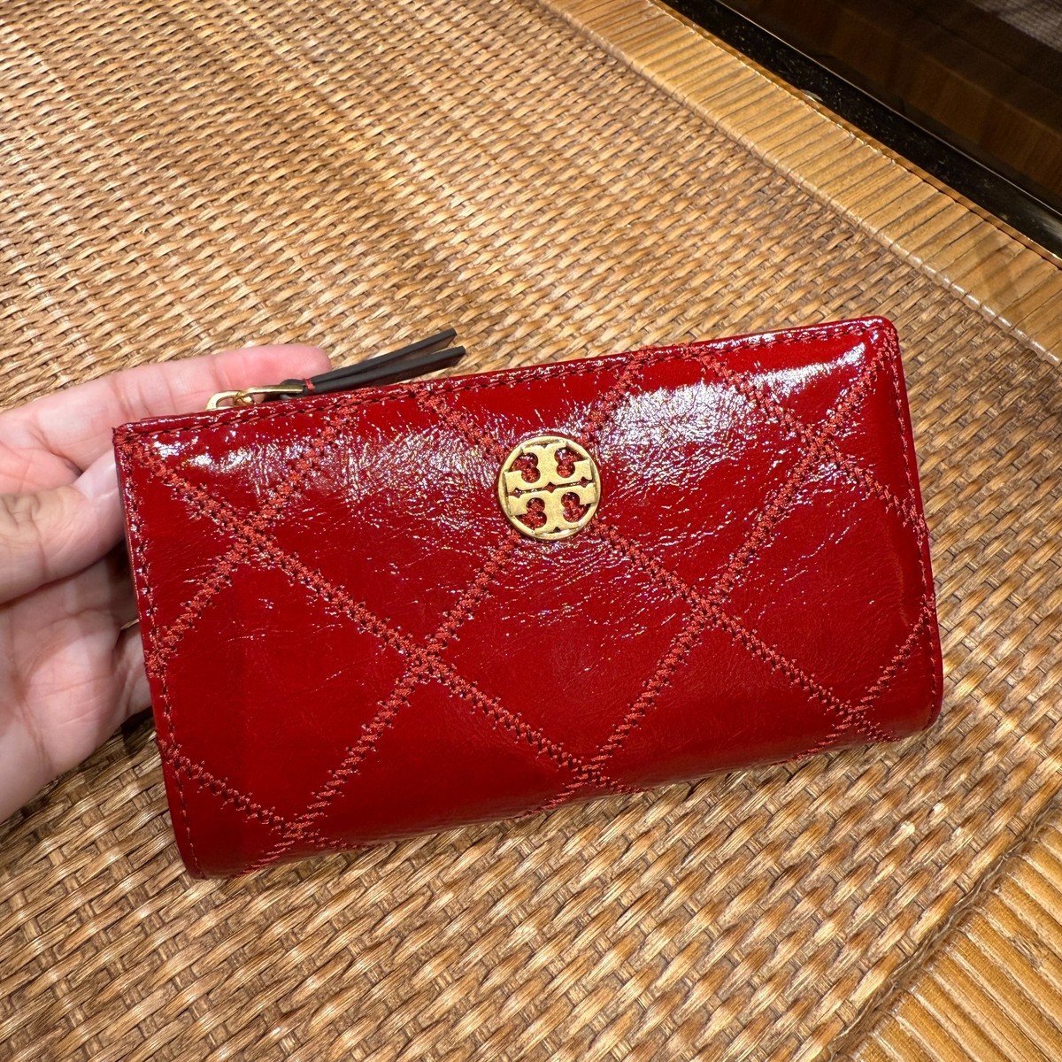 Tory Burch Willa Medium Wallet 169924 Berry $270 | eBay