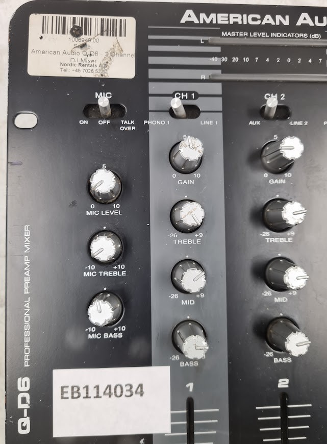American Audio Q-D6 Mixer Not Tested | eBay