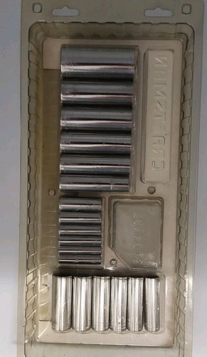 NOS Craftsman 18 Piece 34430 6 & 12 Piece Deep Sockets, 1/4", 3/8" & 1/2" & Tray - Picture 3 of 3