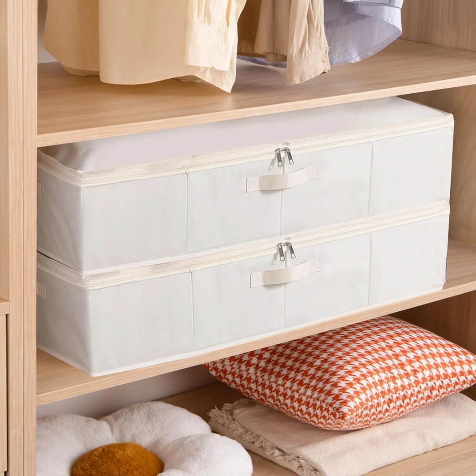 2 Pezzi Contenitori per Armadio Salvaspazio, 60×30×15 Cm Contenitore Sottoletto, - Immagine 2 di 4