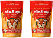 Flaming Hot Feast Spicy Wild Bird Seed, 2-Pack, 2Lb Resealable Bag  Spicy Bird