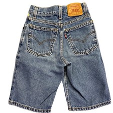 VTG Levi Strauss 550 Kids Youth Slim Relax Fit Denim Jean Shorts Size 12 Blue