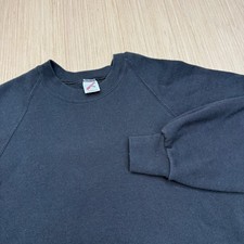 Vintage Jerzees Blank Crewneck Sweatshirt Size XL Made In USA Black