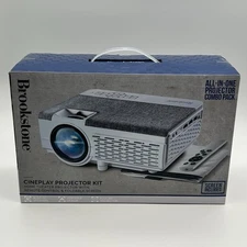 Brookstone All-In-One Home Theater Projector in White - EUC Rarely Used
