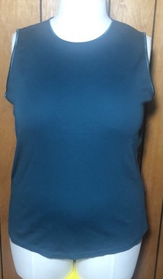 CJ Banks Women s Camisole Tank Top Teal Blue Size 1X