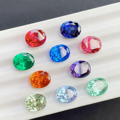 Certified 50 Ct 10 Pcs Natural Mix Color Sapphire Oval Cut Loose Gemstone Lot