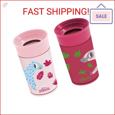 Dr. Brown's Milestones Cheers 360 Cup Spoutless Transition Cup, Travel Friendly