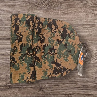 Digital Army Camo Print Knit Hat Beanie Winter Cap One Size Warm & Super Soft