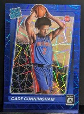 2021-22 Optic Rated Rookie Cade Cunningham Blue Velocity #161 Pistons 