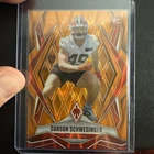 2025 Panini Phoenix Football Orange Seismic Carson Schwesinger #201