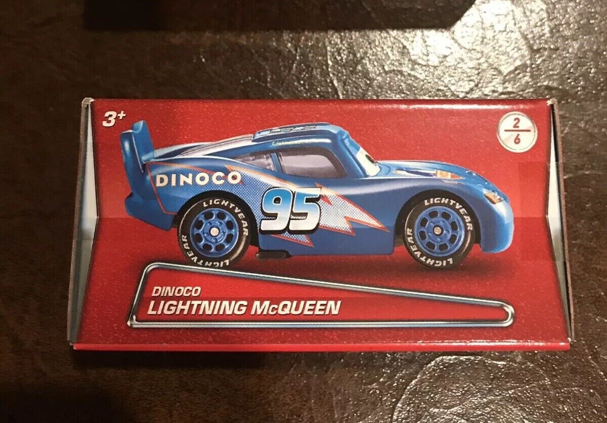 Disney Cars Bling Bling Dinoco Lightning McQueen Diecast 2/6 Box 1:55 RARE HTF