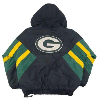 Vintage 90s Starter Green Bay Packers Jacket Pullover Puffer