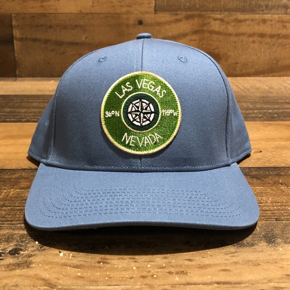 Las Vegas Hat Snapback Baseball Cap Mens Blue Green Patch Nevada