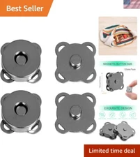12 Sets 15mm Magnetic Snap Buttons - Premium Alloy Clasps for Crafts and Hand...