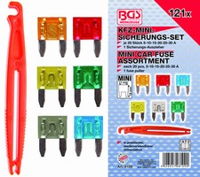 121 tlg. KFZ Mini Sicherungen 5A-30A Mini Flachsicherung Autosicherung BGS 8109