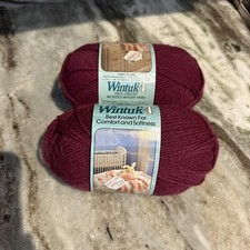 Lot of 2 Rosewood 0092 Caron Wintuk4 Yarn Lot 160952 Orlon 3.85 oz 4ply