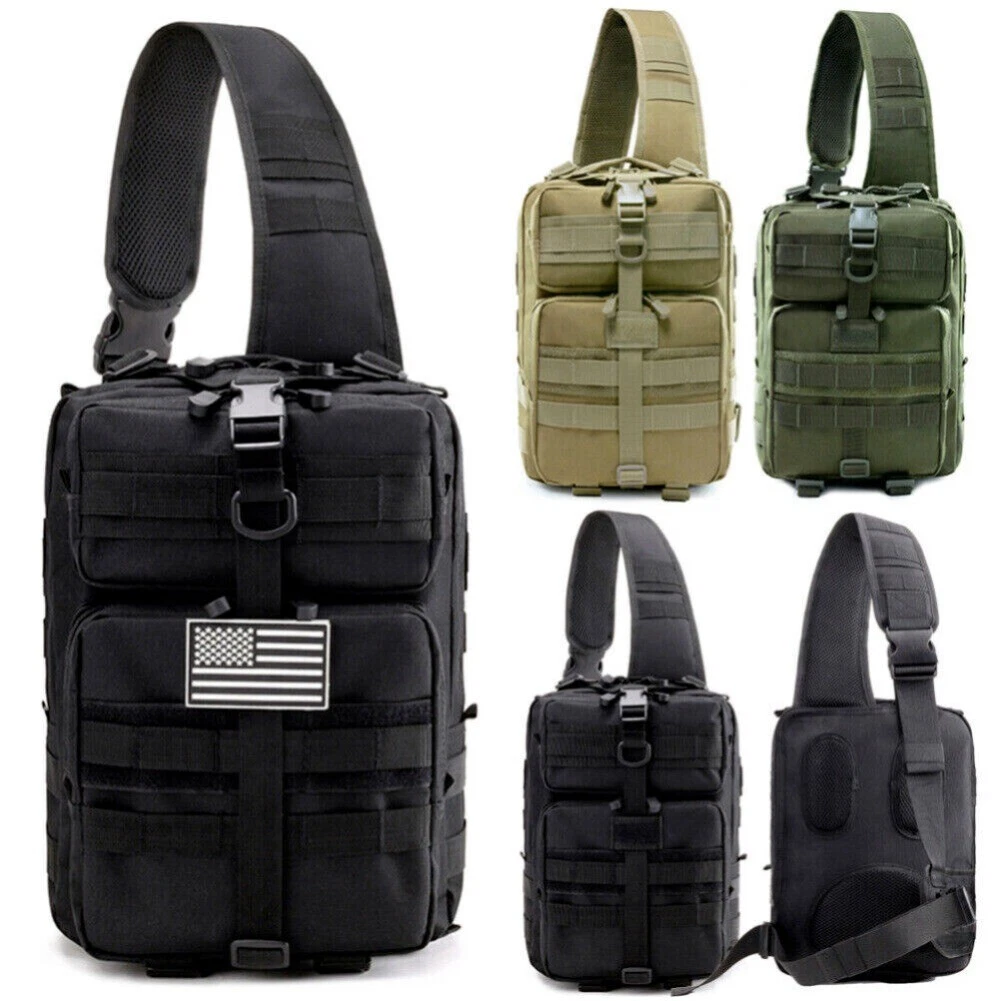 Tactical Sling Shoulder Bag Men Military Backpack Bag Molle Pack Assault DayPack